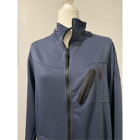 Spyder sweater full zip front blue L - Picture 5 of 10